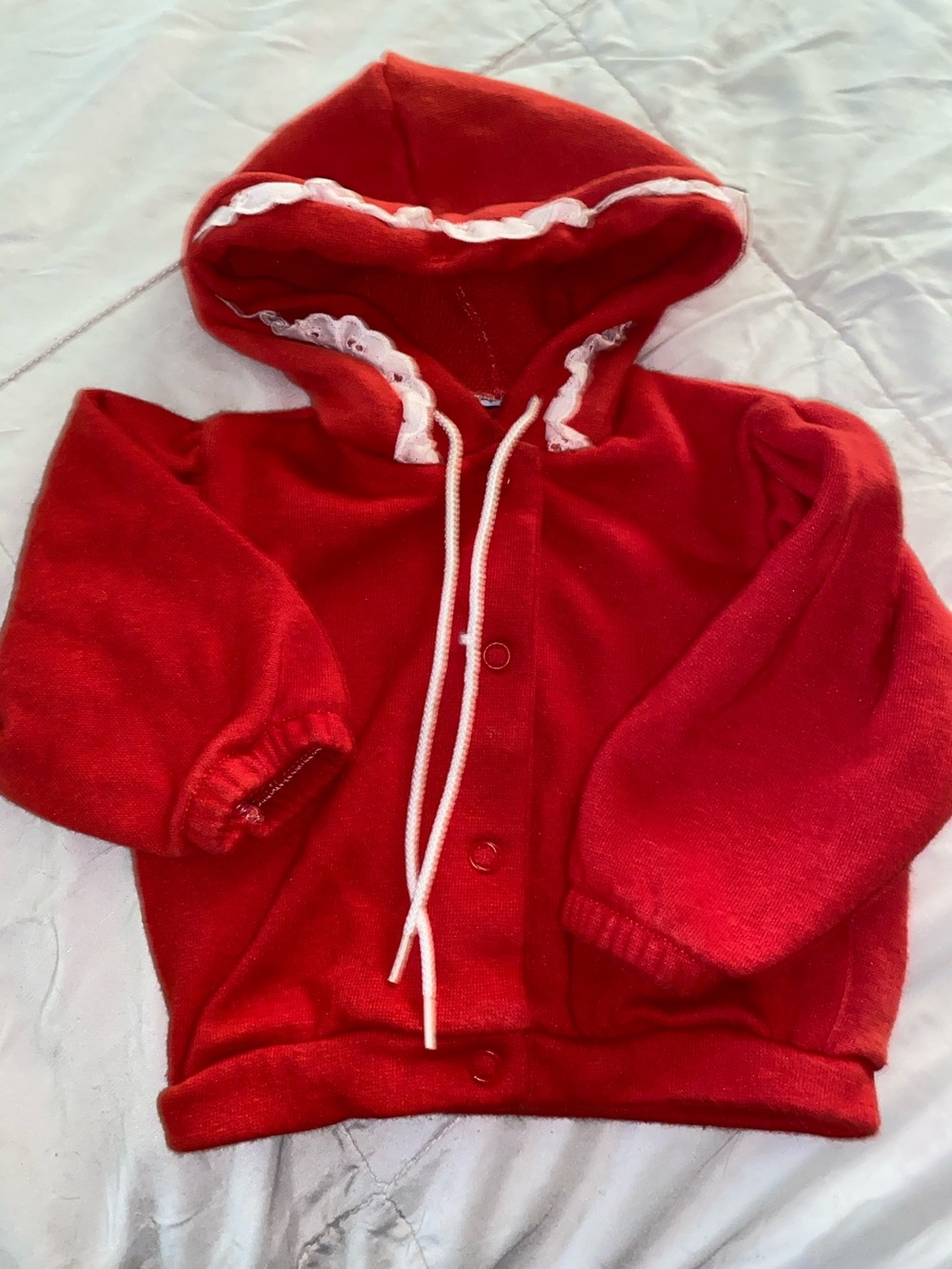 Carter’s vintage lace trim hoodie size 12 months